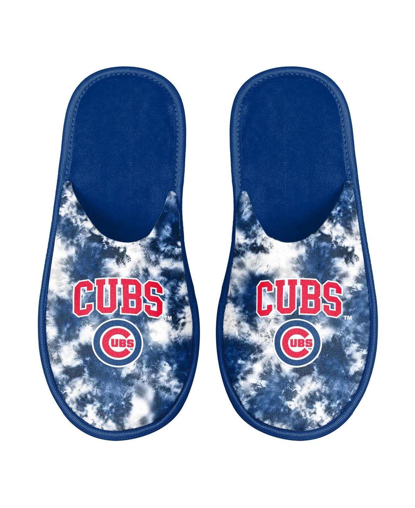 Women's FOCO Chicago Cubs Big Logo Tie-Dye Canvas Sneakers