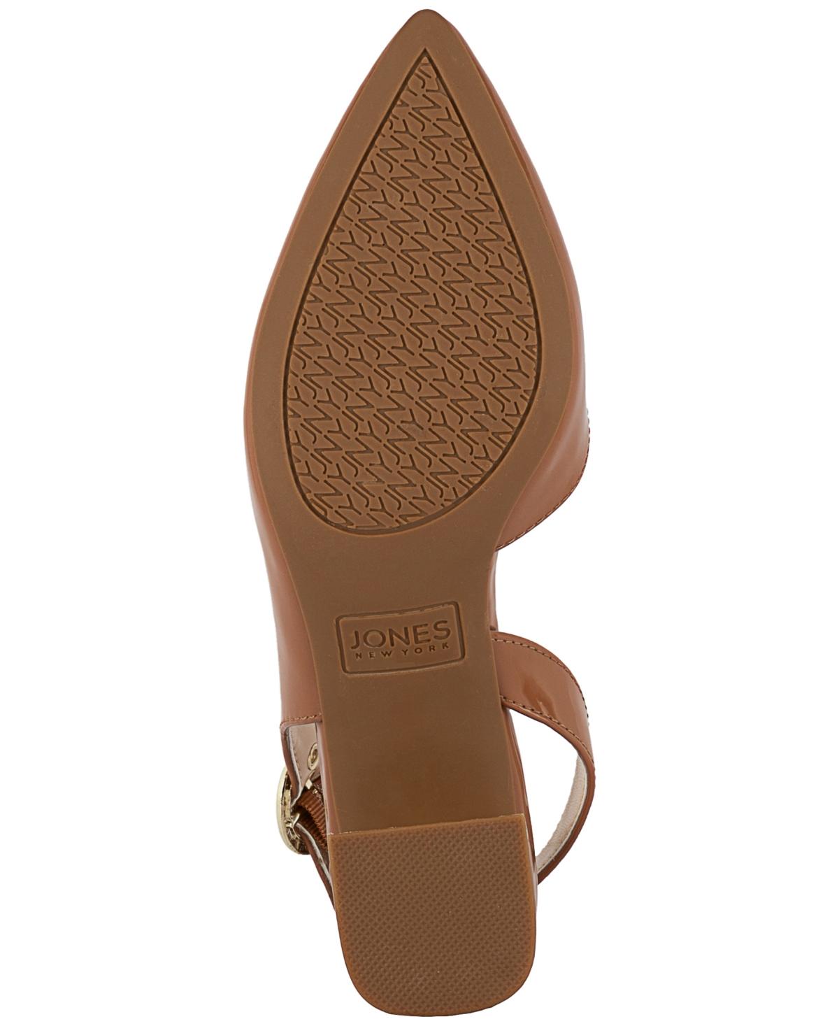 Escarpins New York Jones Talons Hauts Dorés - Taille 8 US, Style Stiletto à Brides, Occasion