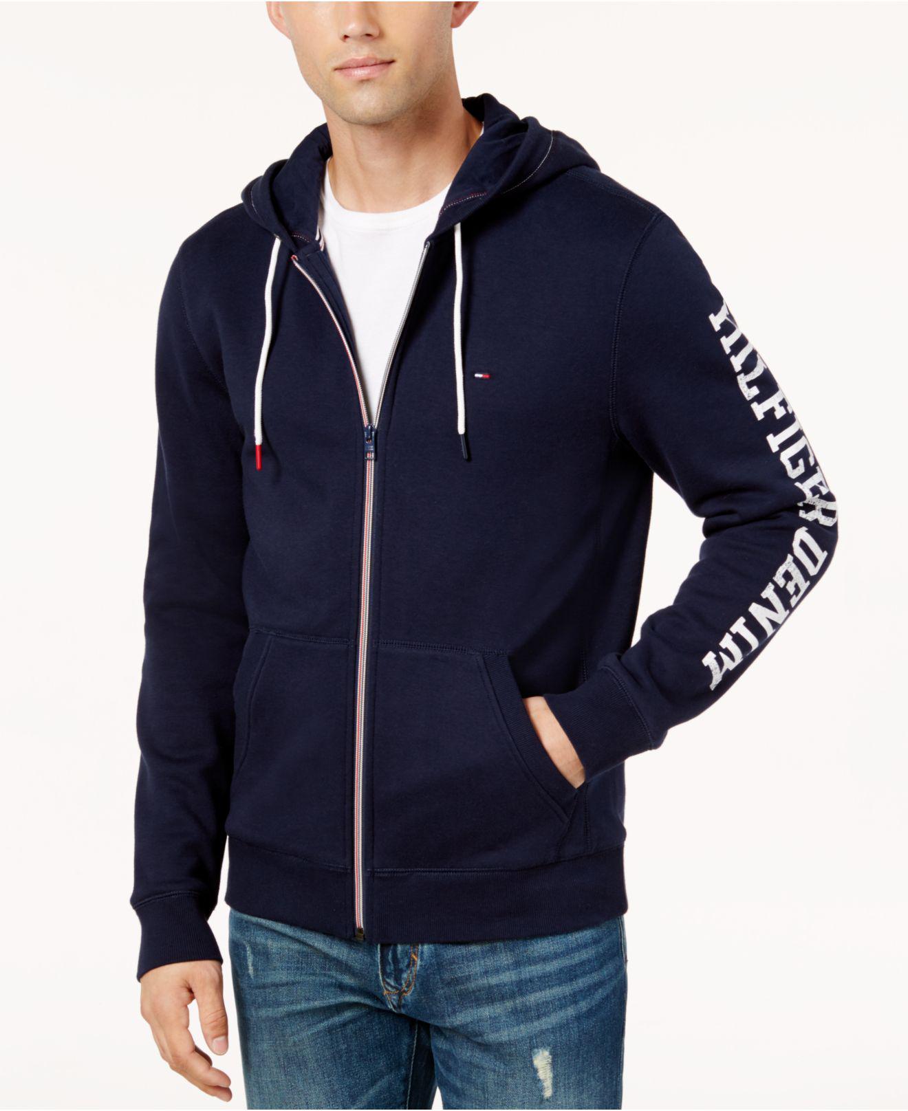 tommy hilfiger men's zip hoodie
