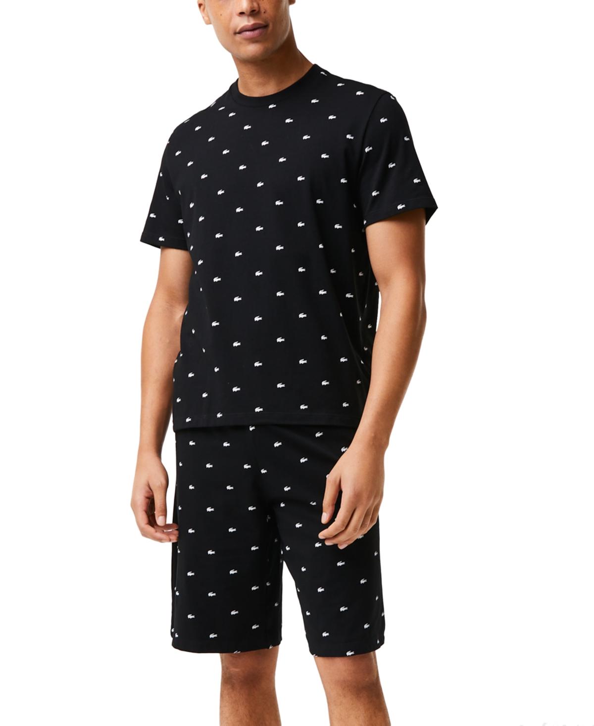 Lacoste 2-pc. T-shirt & Shorts Pajama Set in Black for Men | Lyst