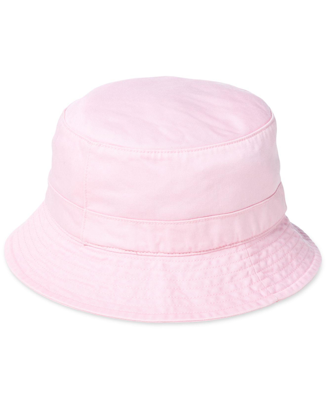 Polo Ralph Lauren Chino Bucket Hat in Pink
