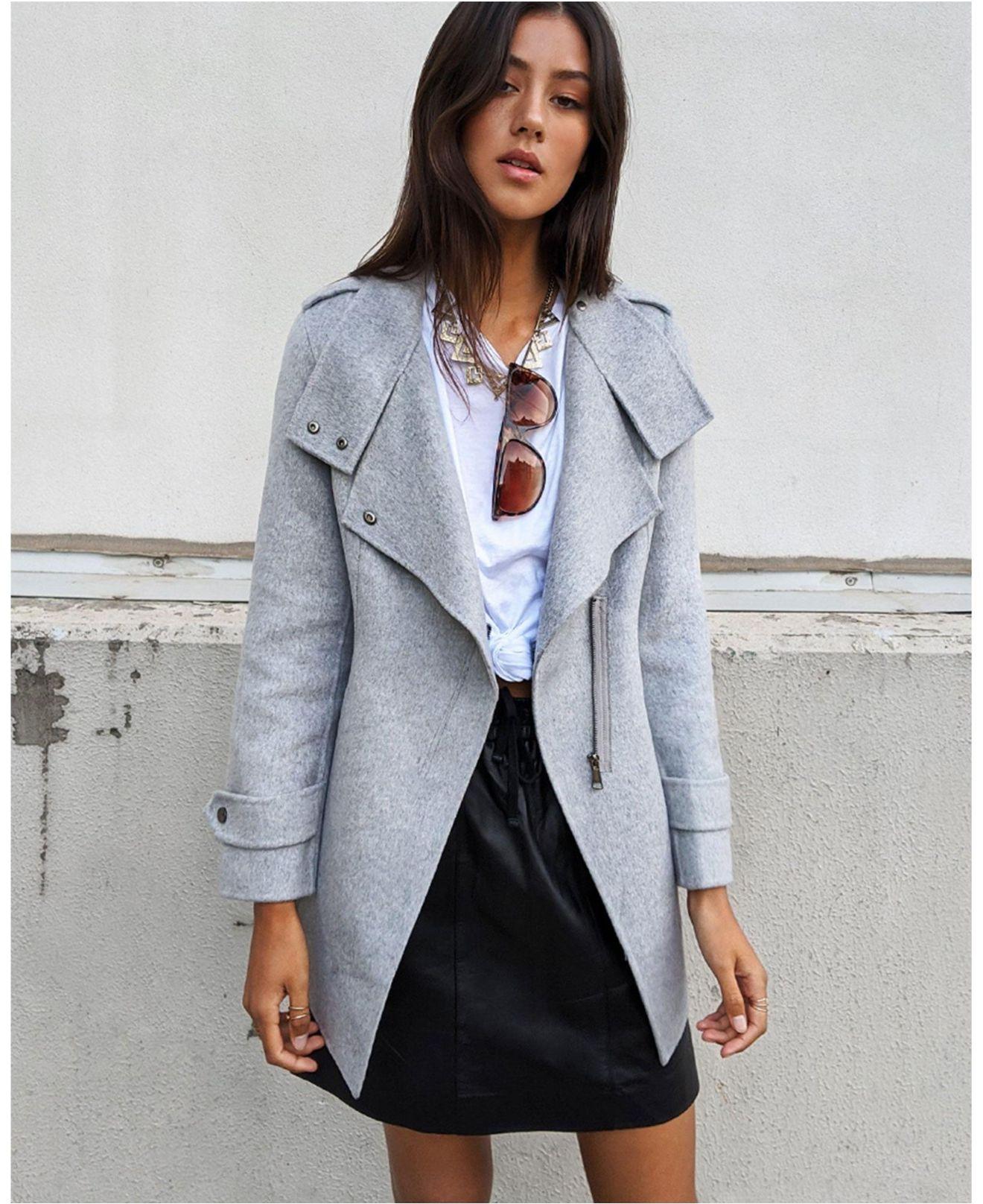 ladies wool blend coat