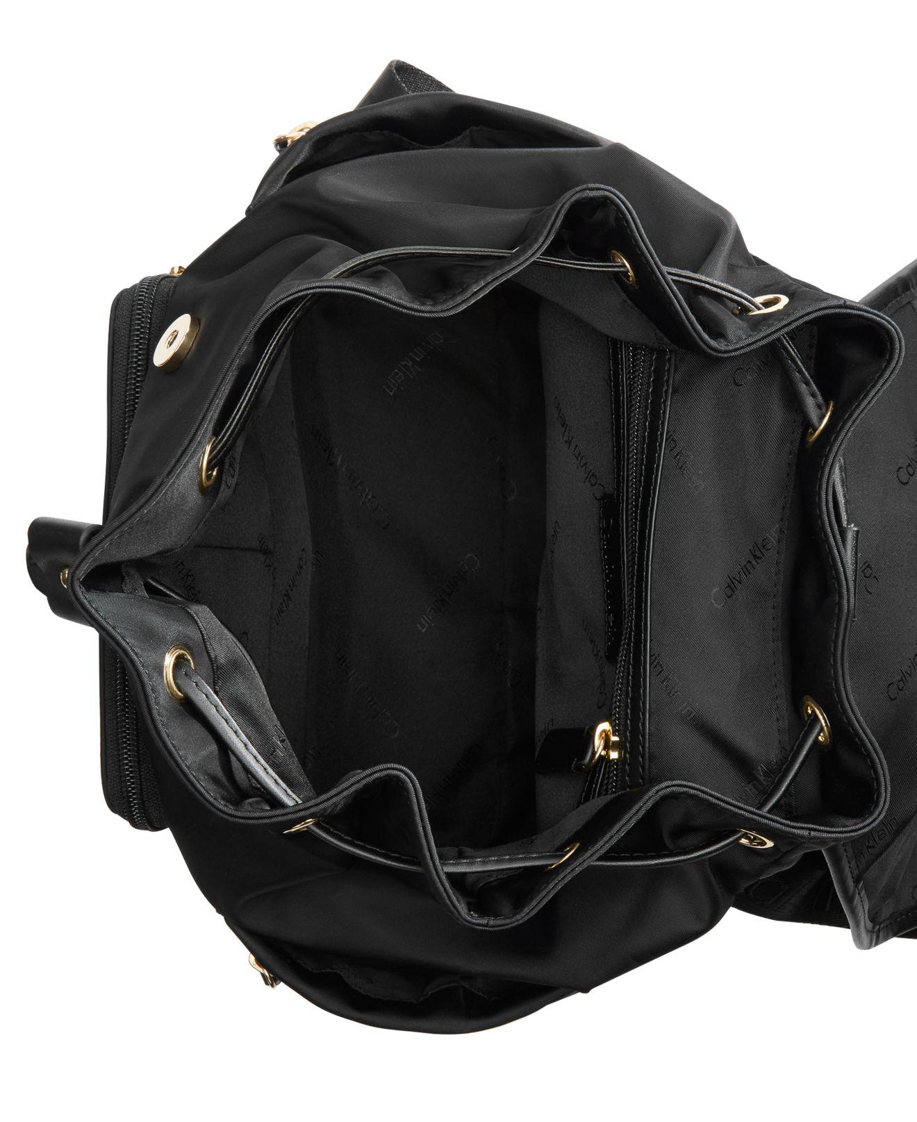 calvin klein double buckle backpack