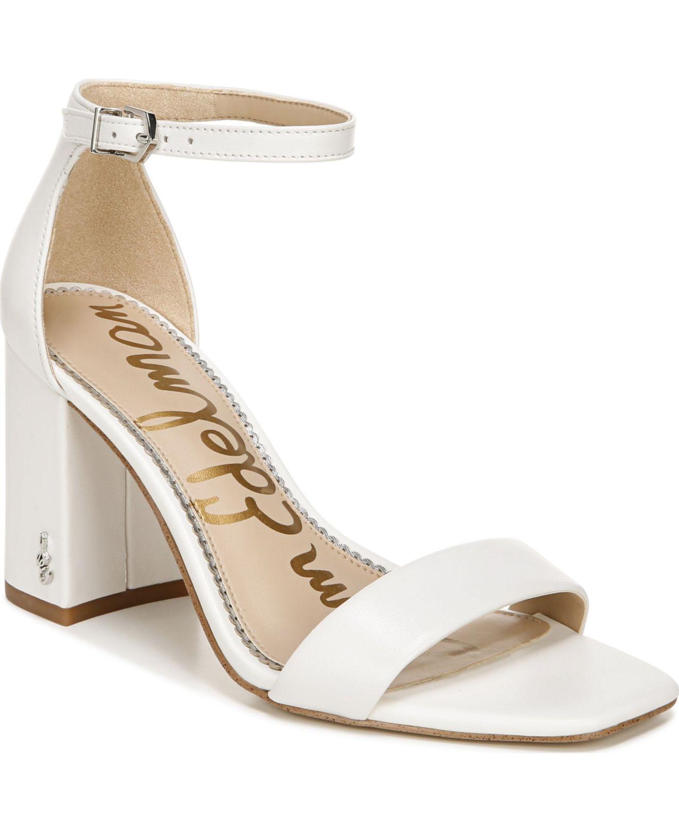Sam Edelman Fur Daniella Dress Sandals in White Leather (White) - Lyst
