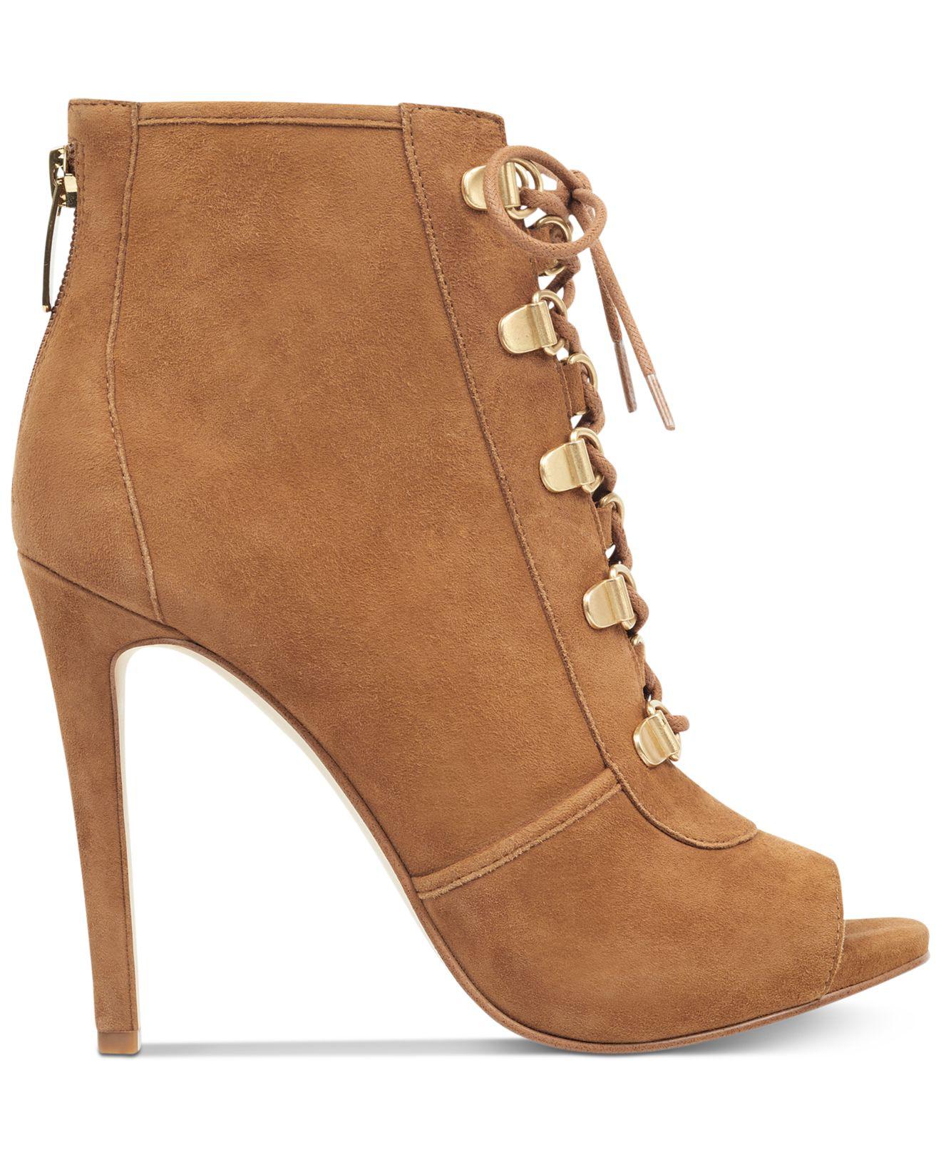 guess alysa peep toe booties