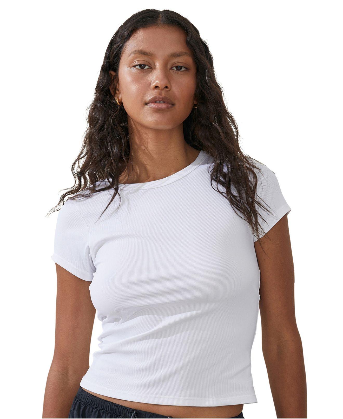 Cotton On Active Rib Gym T-shirt in White | Lyst