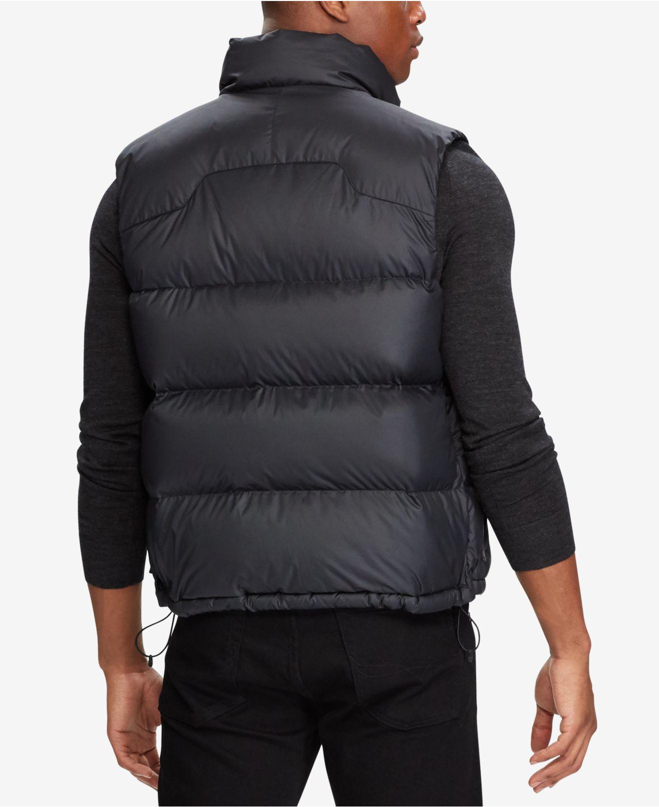 Download Polo Ralph Lauren Men's Water-repellent Down Vest in Black ...