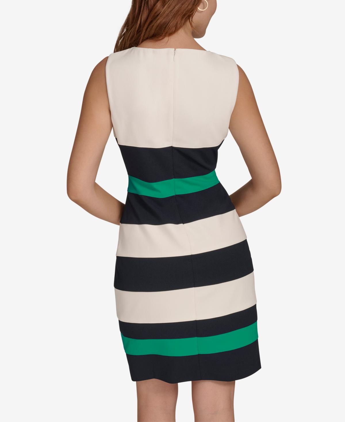 slim fit dress slacks TOMMY HILFIGER Preppy Green T Shirt Dress Short Sleeve Stripe Accent  East  Coast Bella Boutique