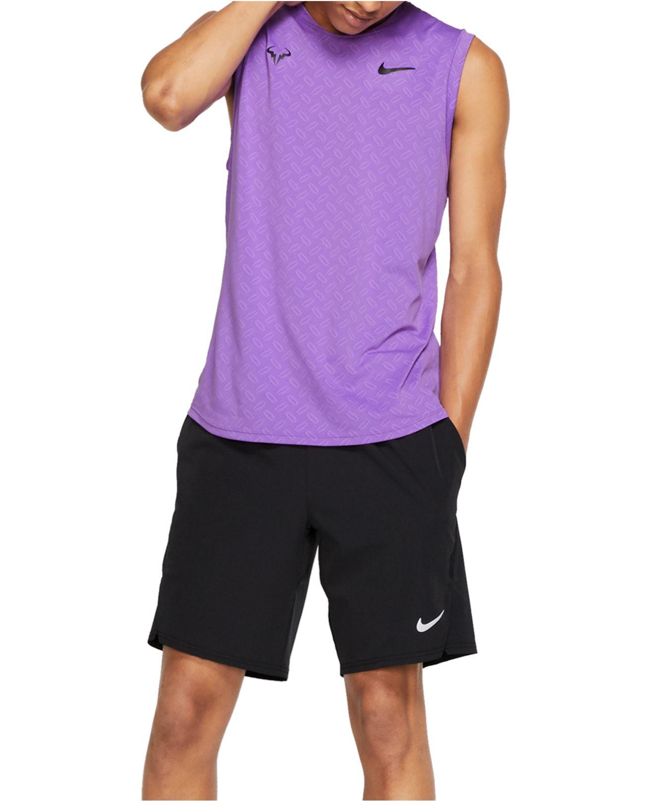 Nike Court Aeroreact Rafa Tennis Tank Top in Purple for Men | Lyst