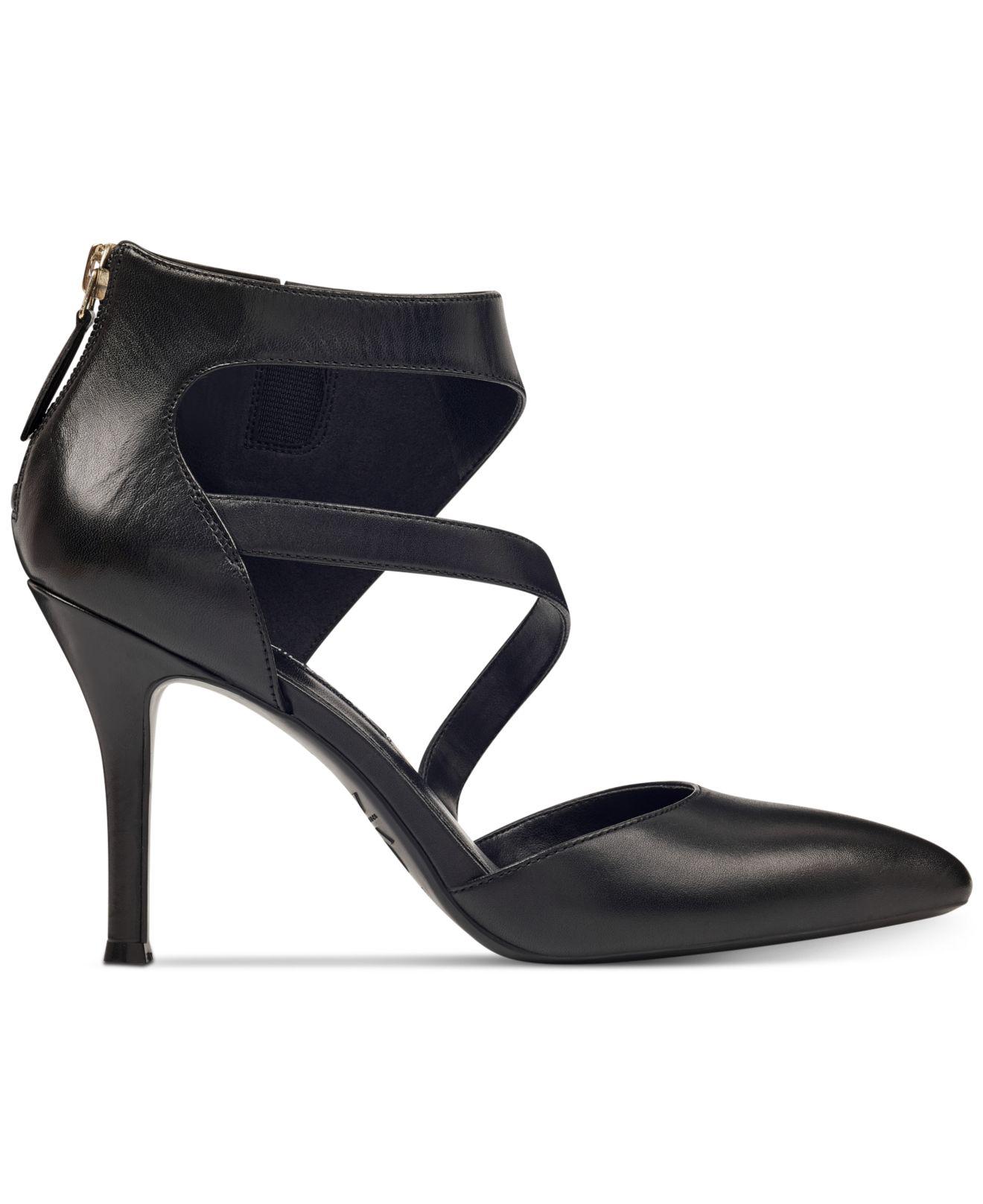 nine west forty asymmetrical strappy pumps
