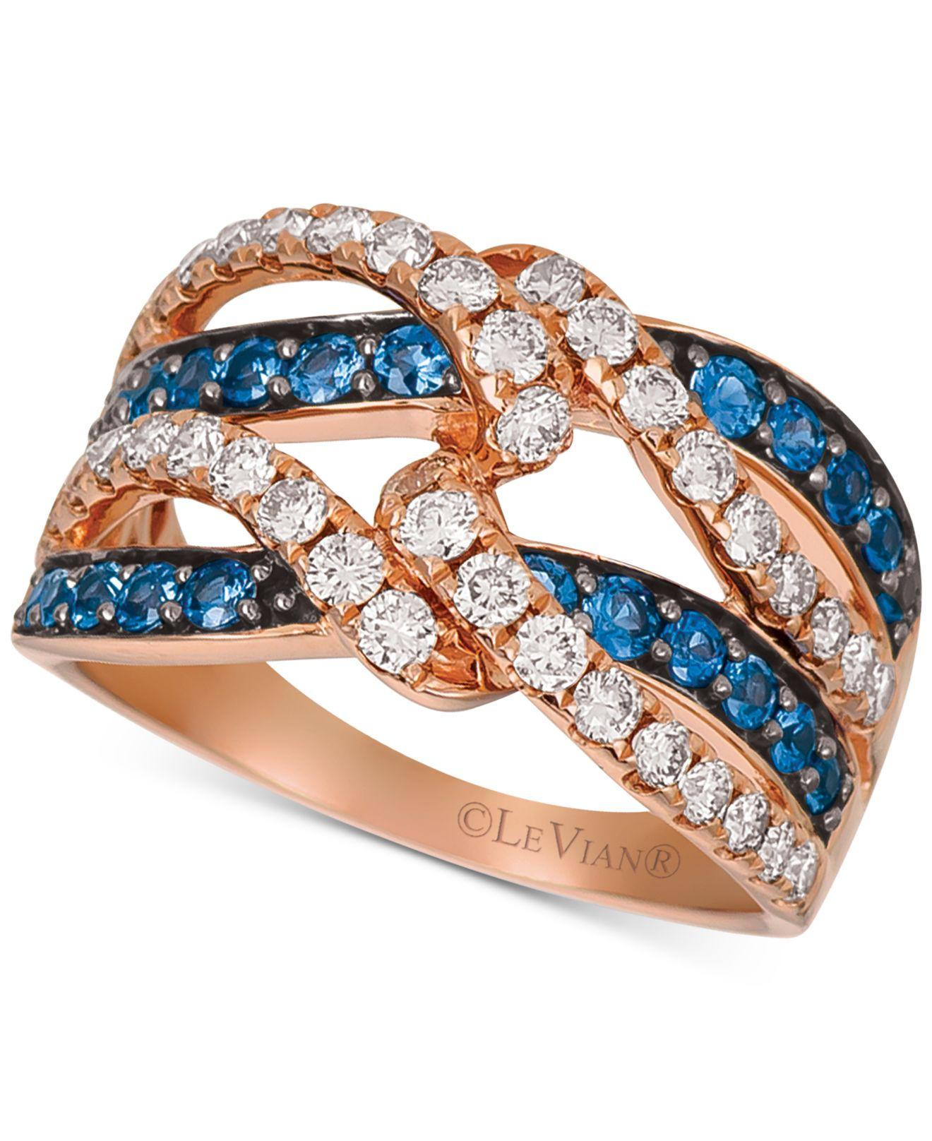 Le Vian ® Blueberry Sapphire (5/8 Ct. T.w.) & Diamond (7/8 Ct. T.w.) Ring In 14k Rose Gold Lyst