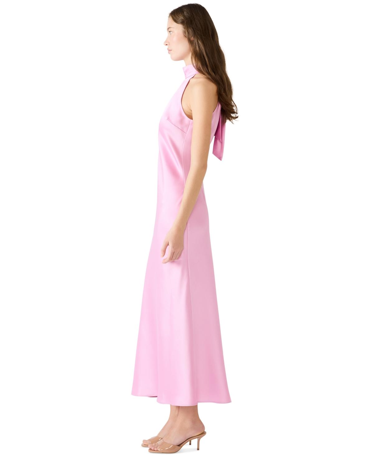 Steve Madden Lara Satin Maxi Dress in Pink | Lyst