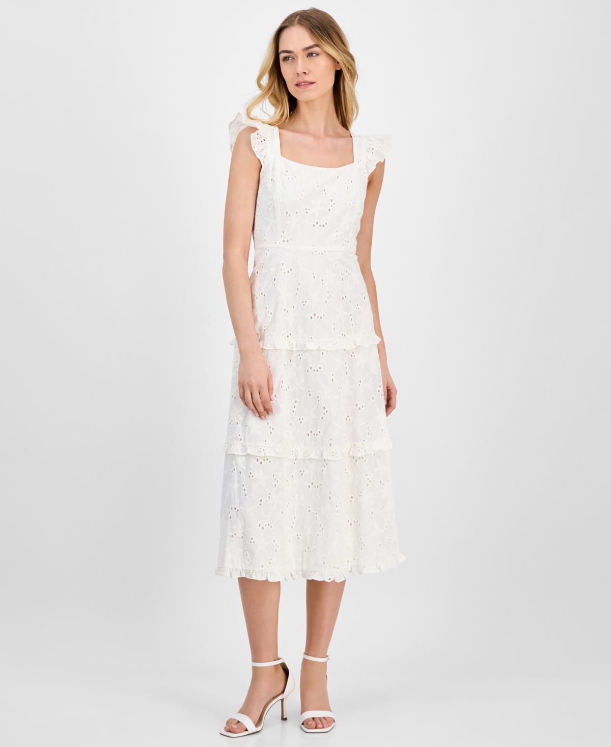 chinese dress ladies Anne Klein Guipure Lace Shift Dress, Black / 2 main image 0