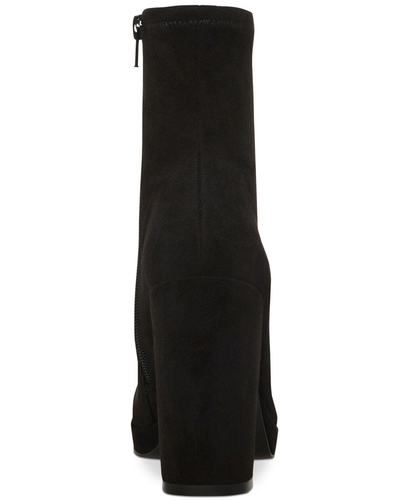 Steve Madden Macayla Platform Block-heel Booties in Black | Lyst