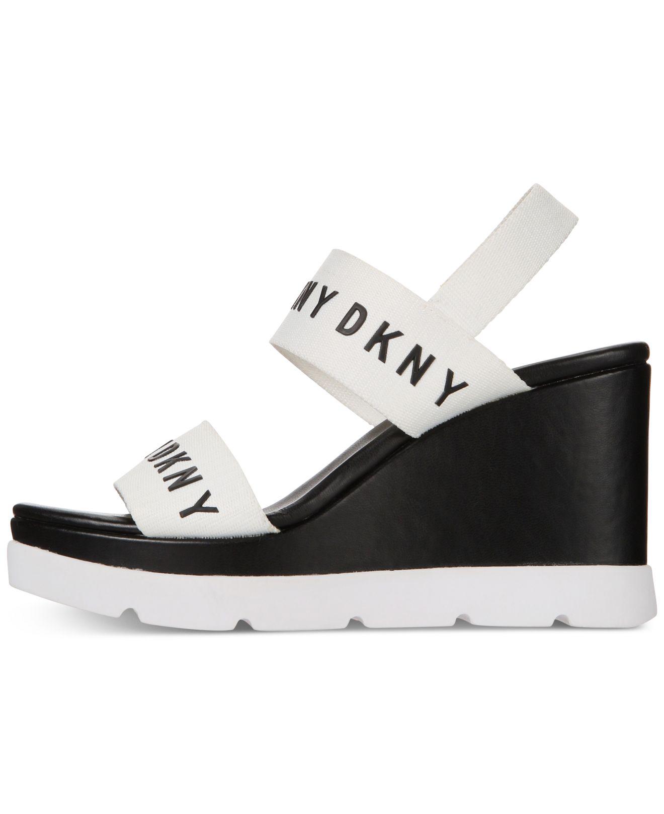 dkny cati slingback wedge sandals