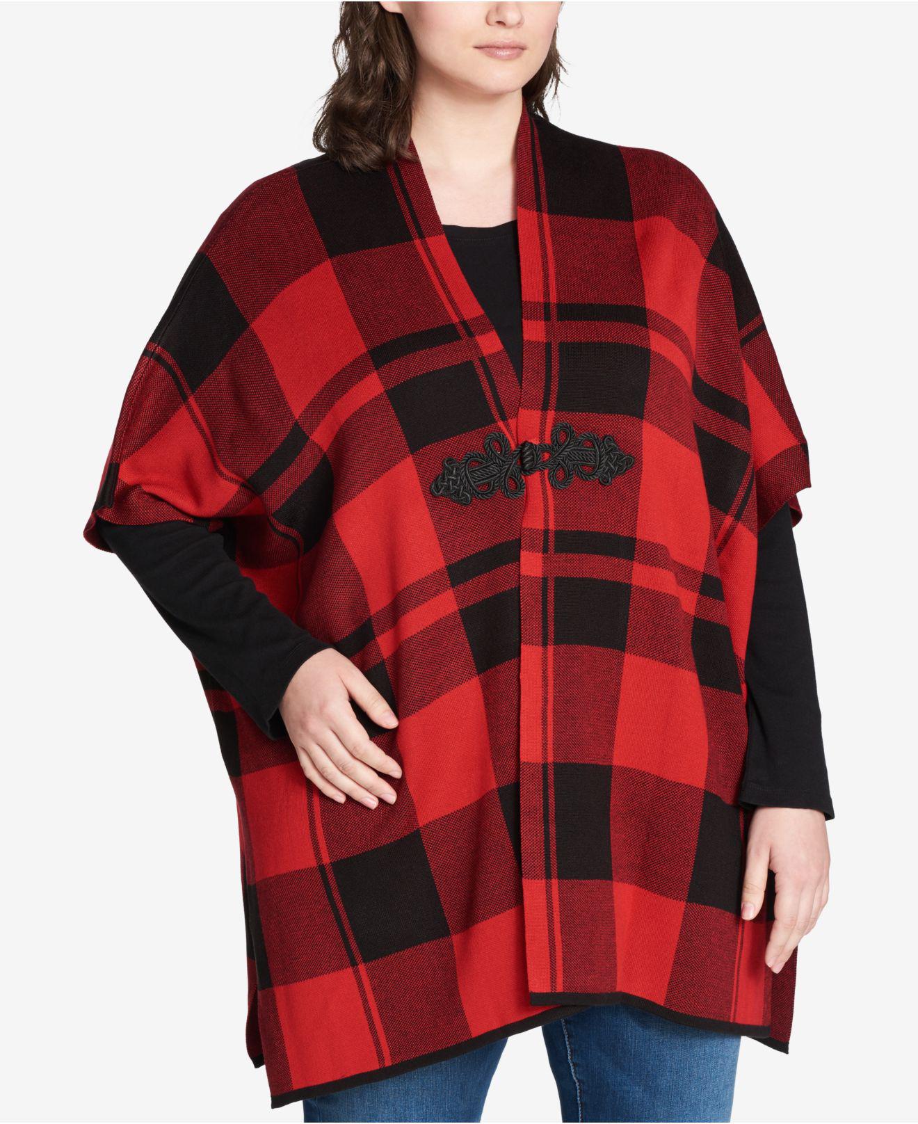 plus size buffalo plaid jacket