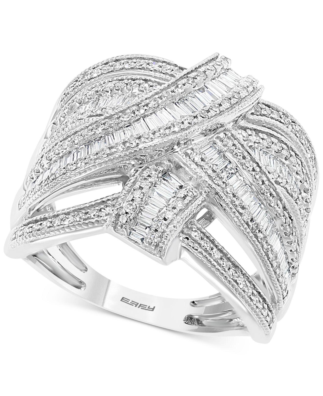 Effy Collection Effy® Diamond Baguette Crossover Statement Ring (7/8 Ct