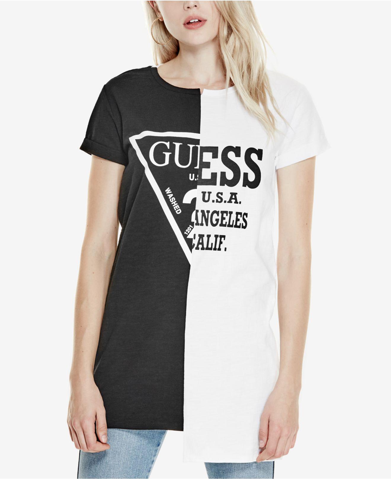 guess logo t shirt dress