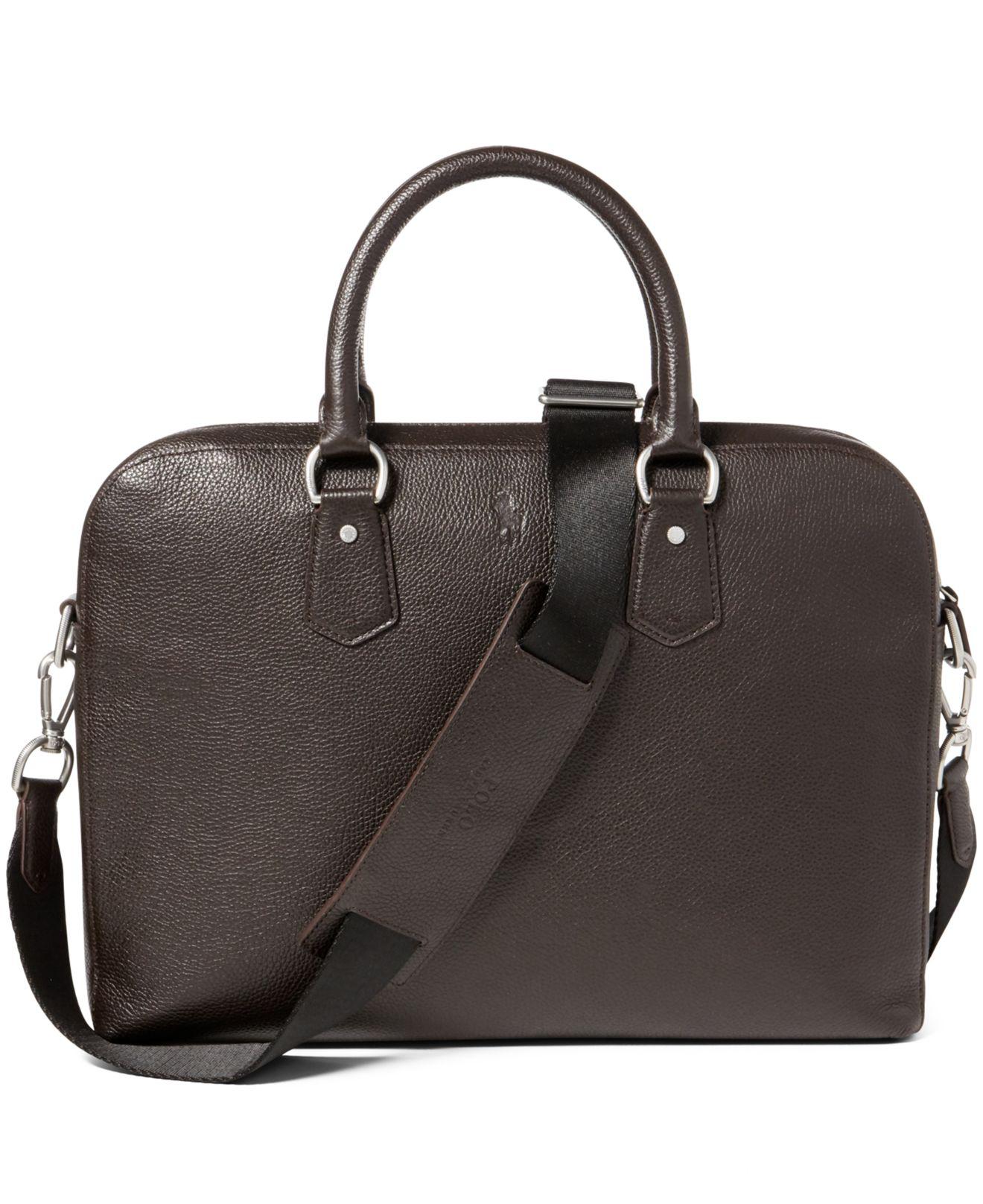 Polo ralph lauren pebbled leather briefcase Clearance