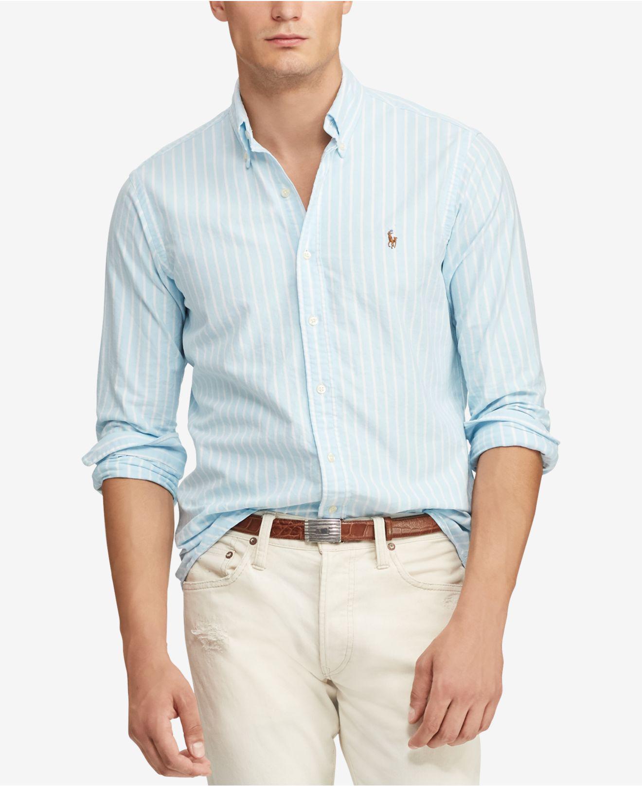 ralph lauren light blue oxford shirt
