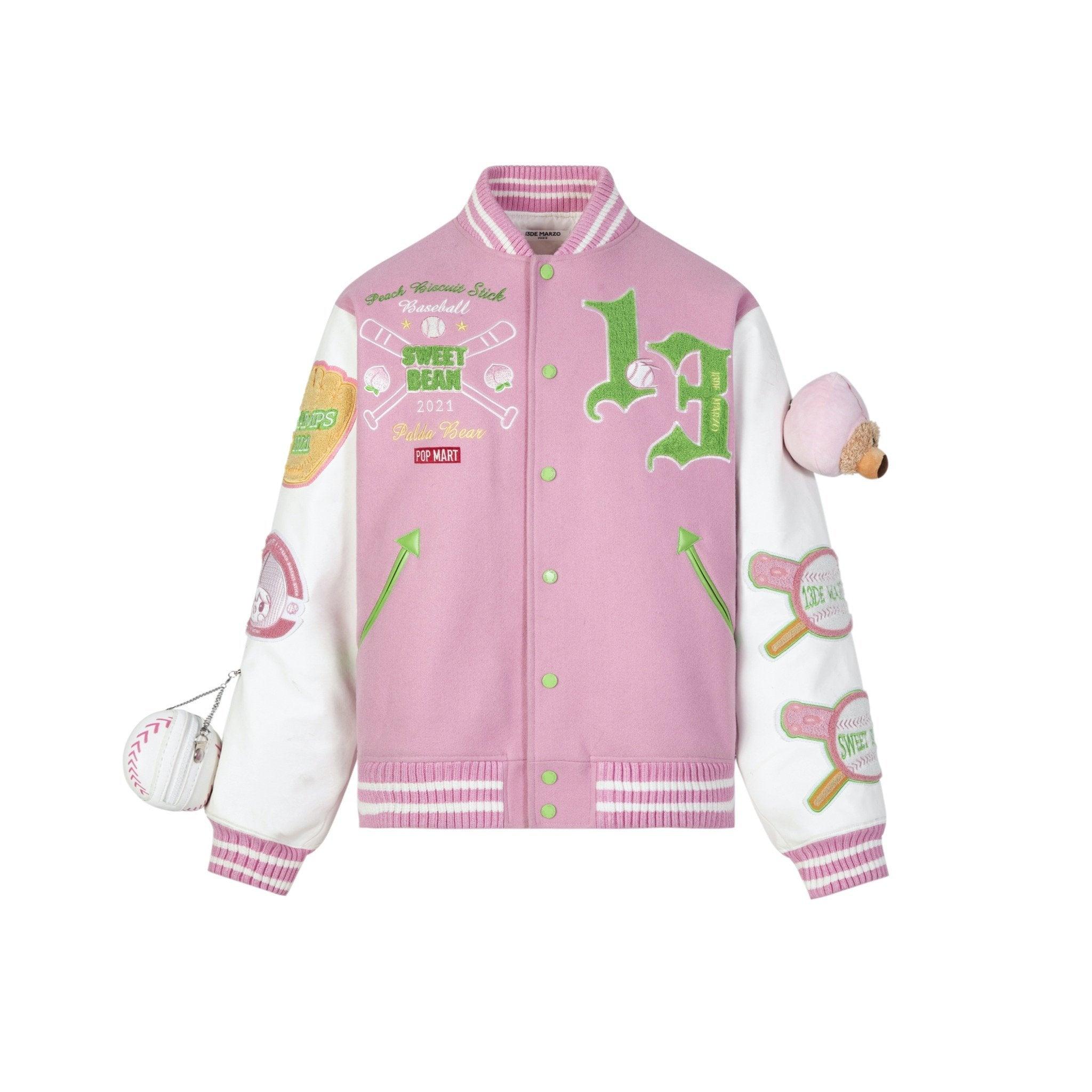 pink baseball jacket