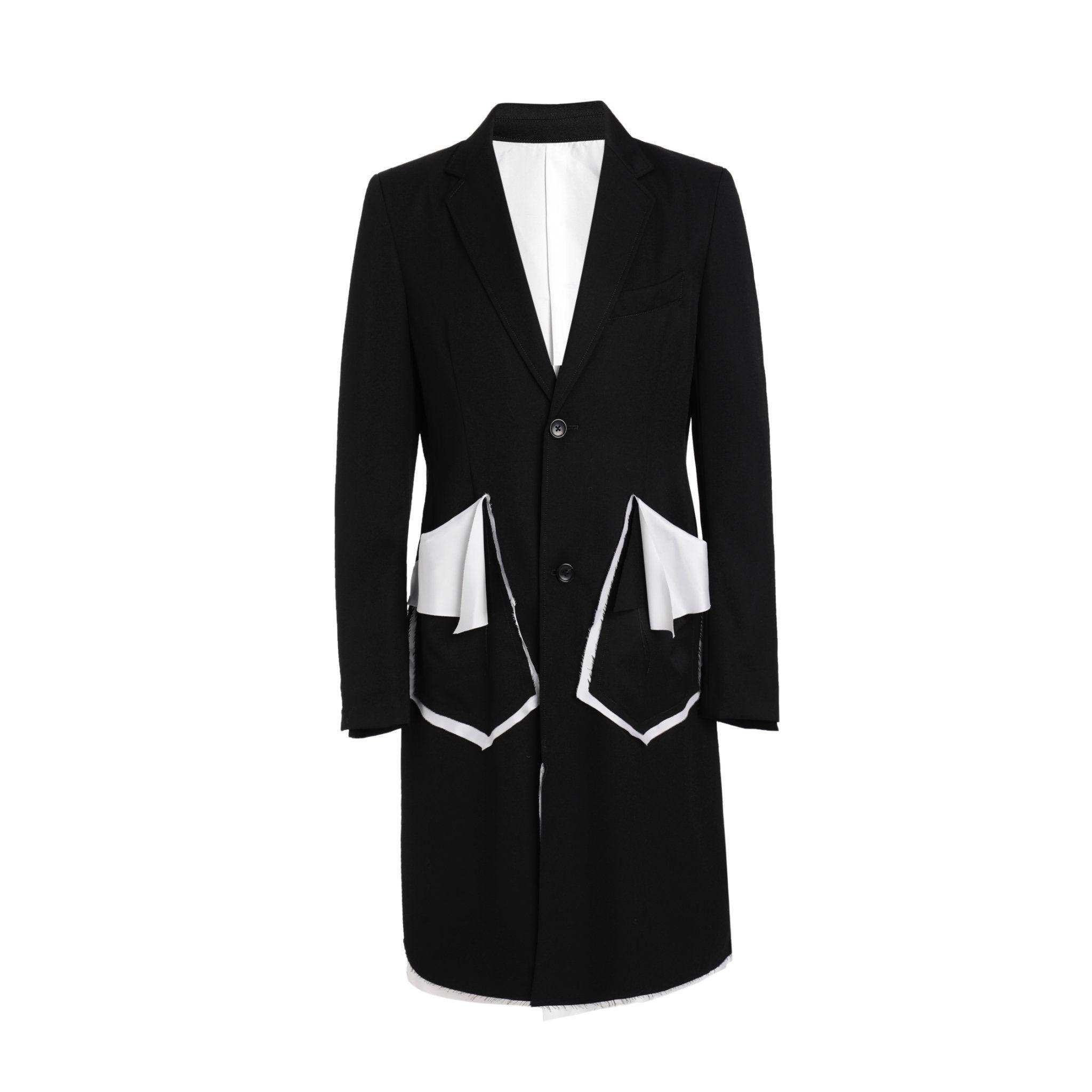 Sulvam Classic Long Jacket in Black for Men | Lyst