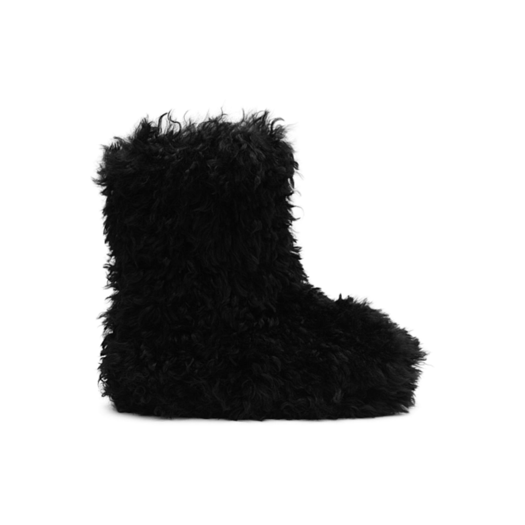 SMFK Compass Furry Snowman Tall Boots in Black | Lyst UK
