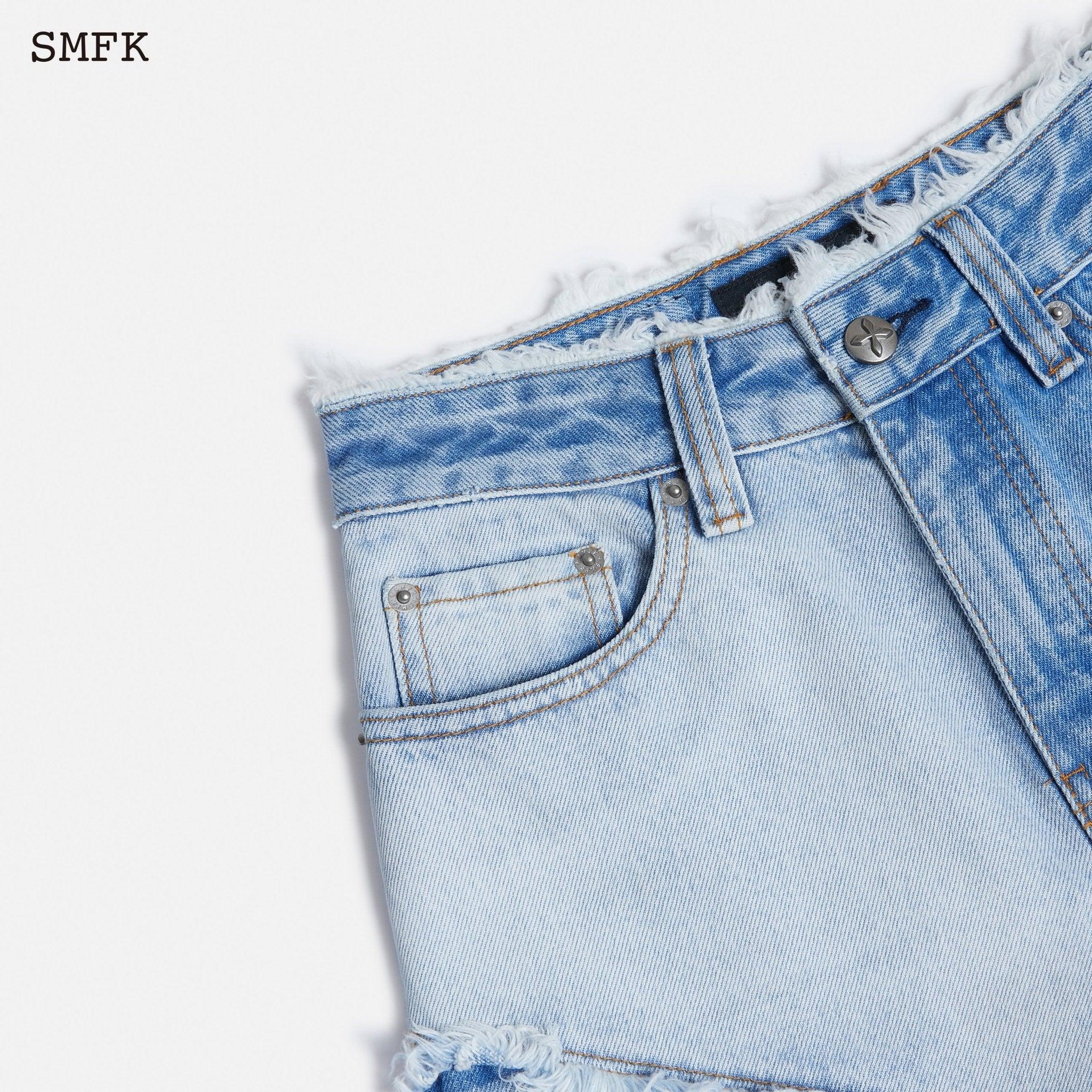 SMFK Garden Puzzle Blue Denim Jeans | Lyst