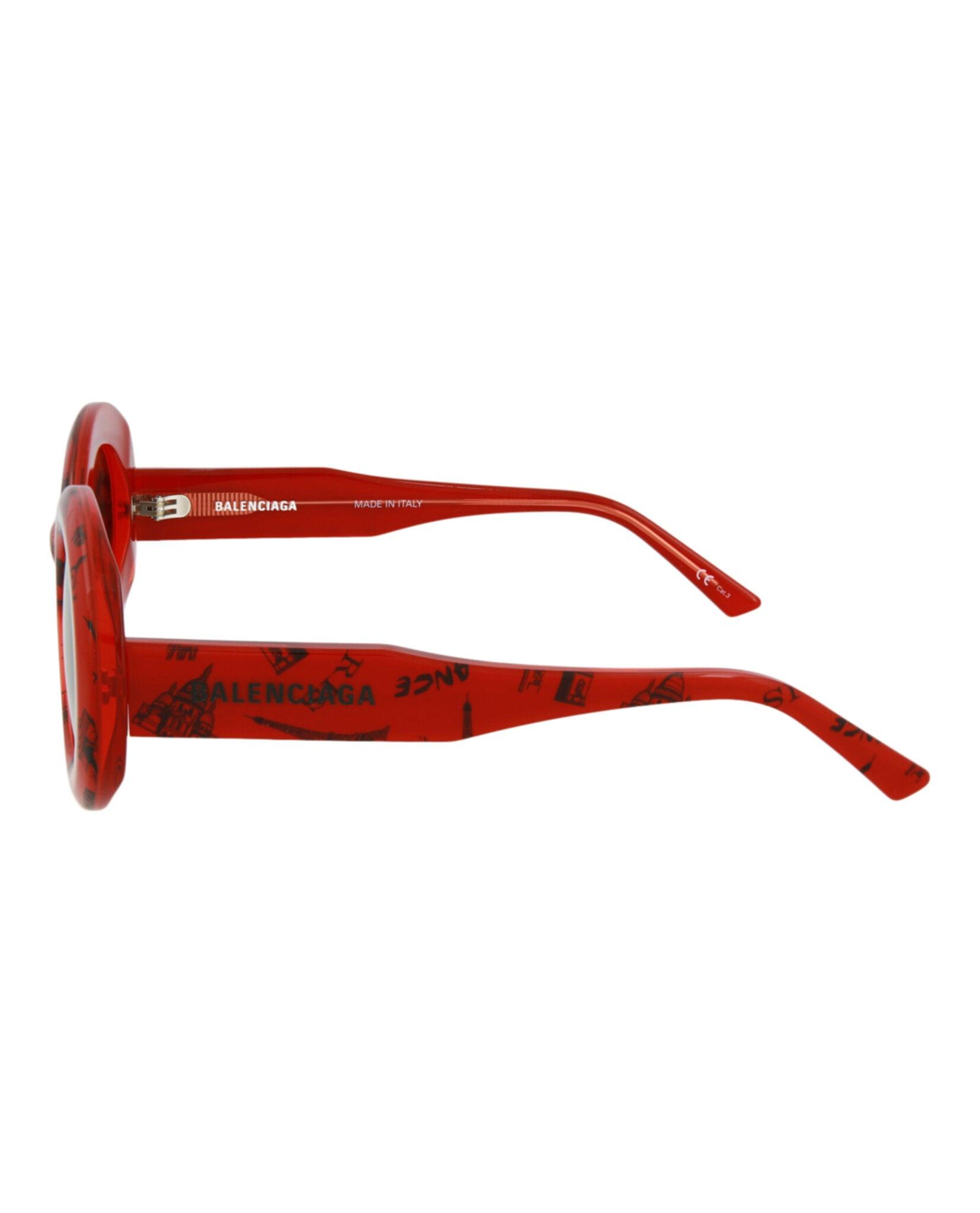 Balenciaga Panthos-frame Acetate Sunglasses in Red | Lyst