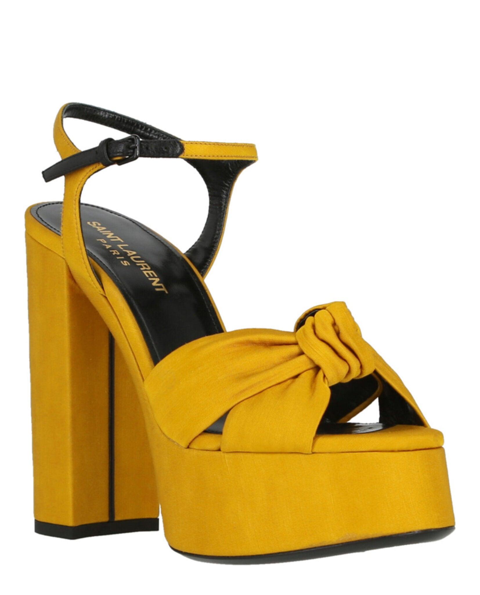 yellow platform sandals