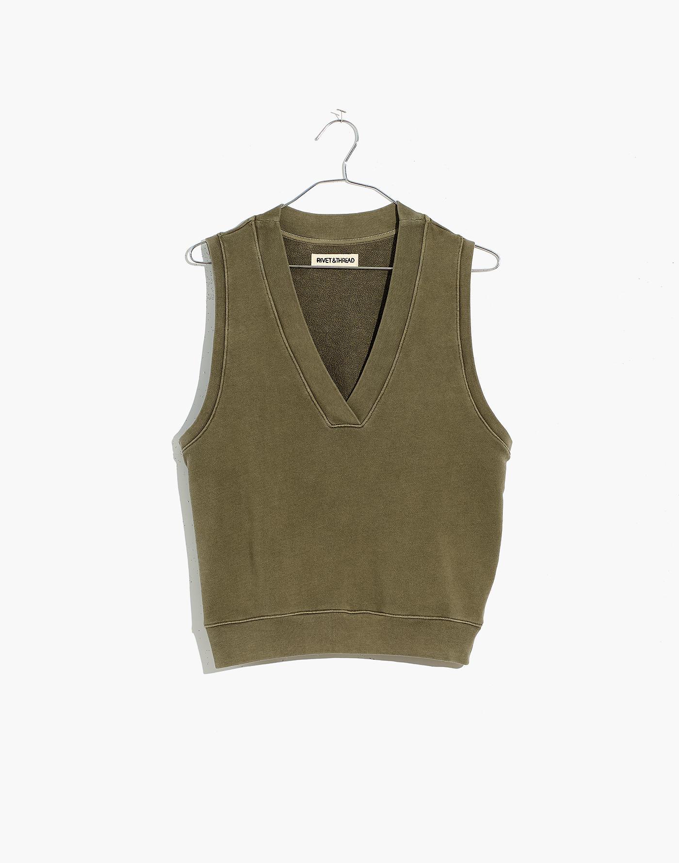 MW Rivet & Thread Sweatshirt Vest in Green | Lyst