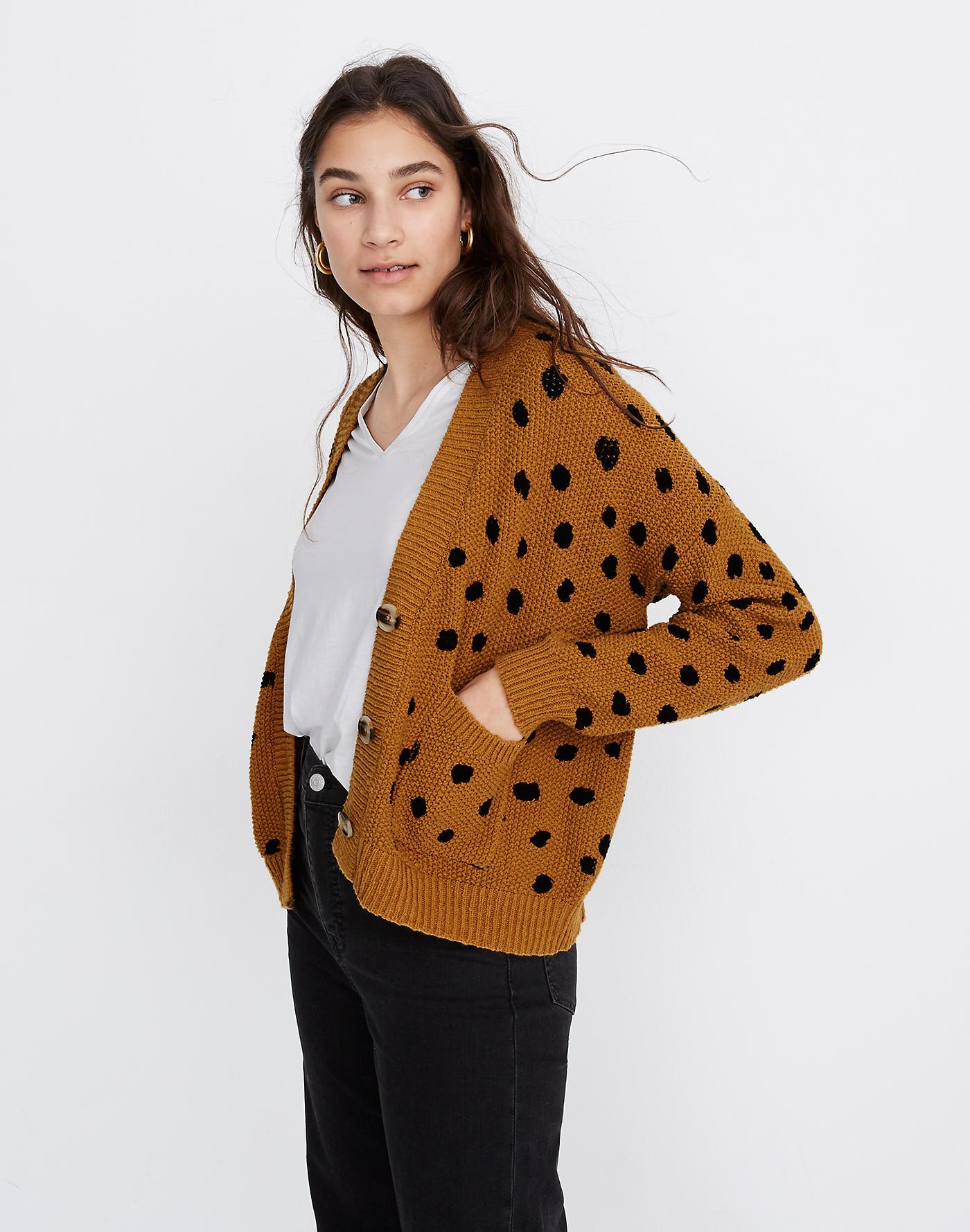 madewell painted spots pullover sweater