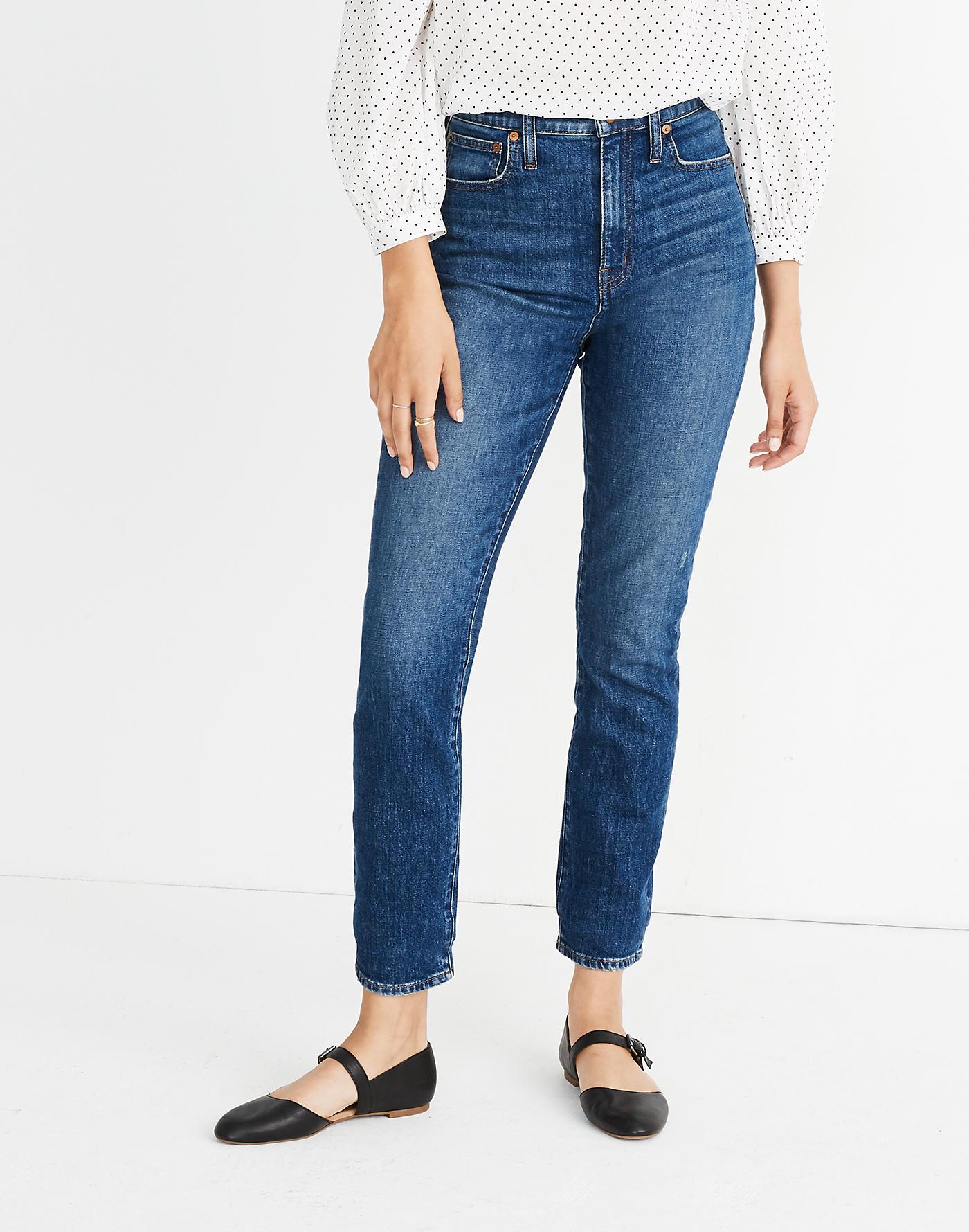 madewell high rise slim crop boyjean