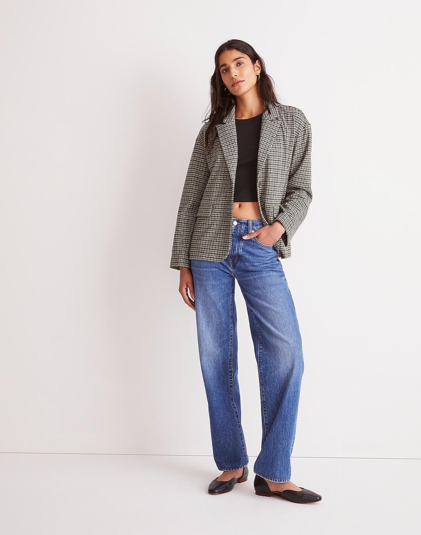 Oversized shop knit blazer