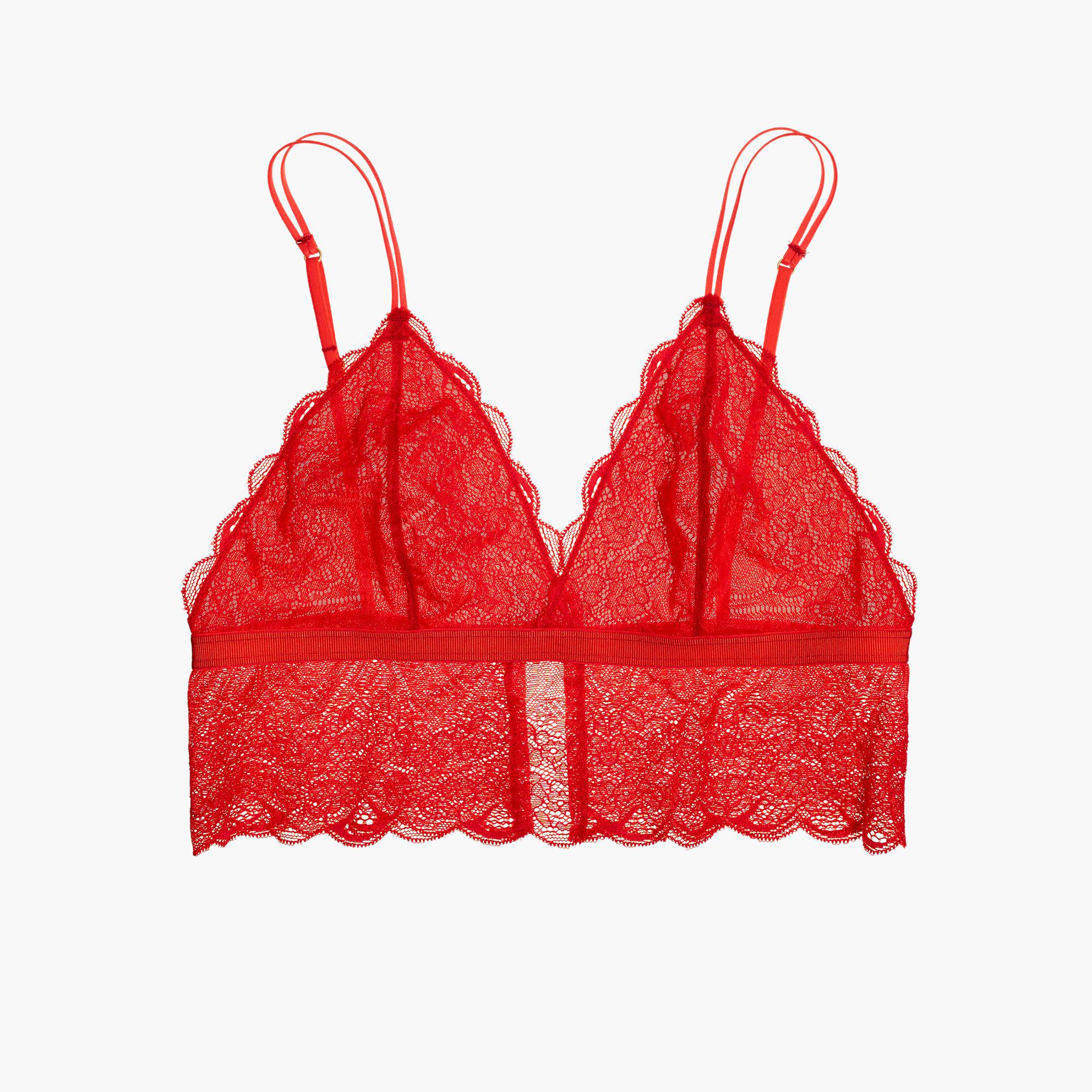 red longline bralette