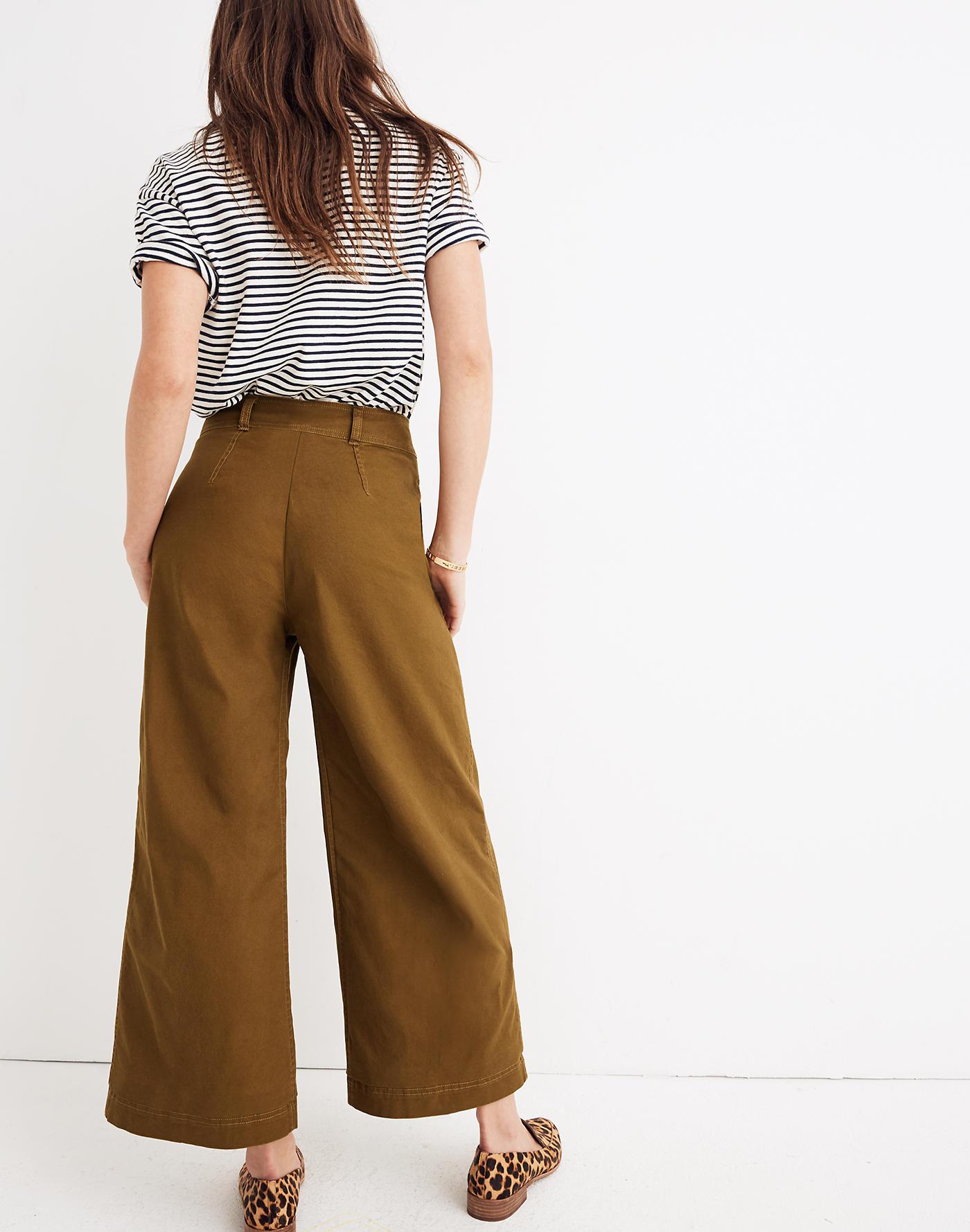 Madewell Cotton Pleated Wideleg Pants Lyst