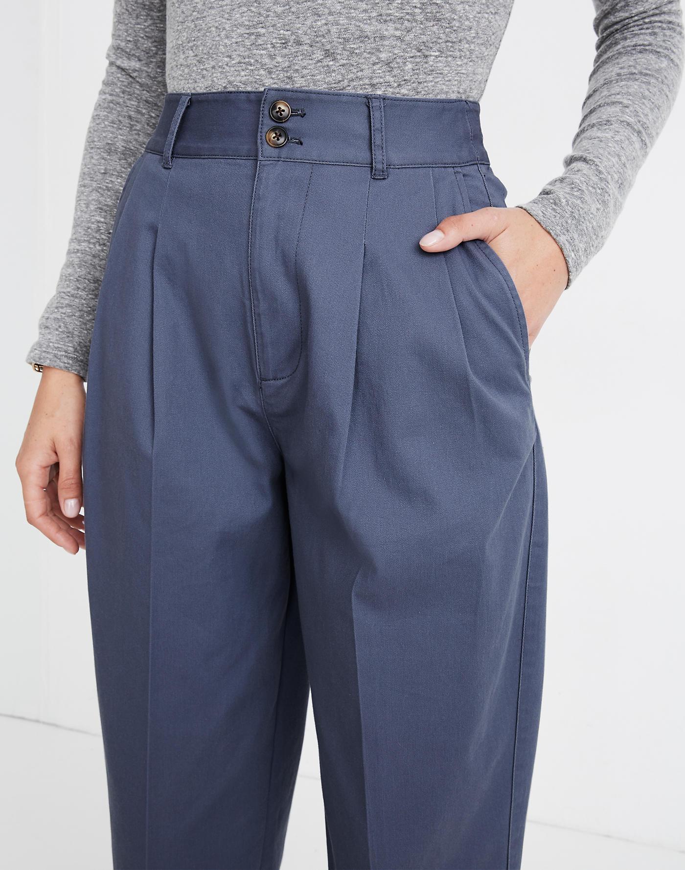 wide leg tapered pants