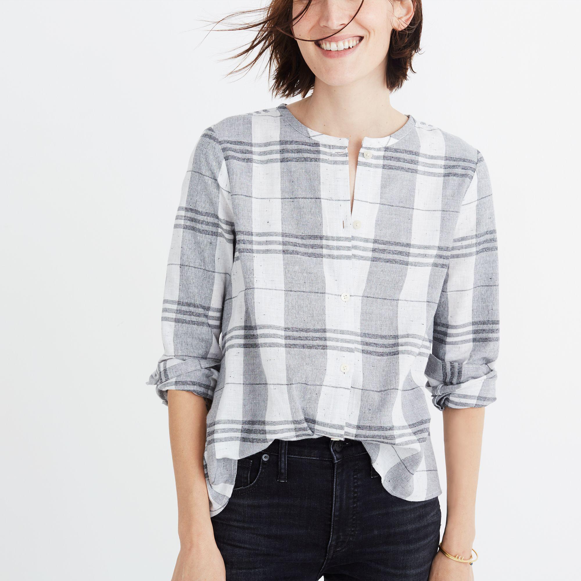 buttonless button down