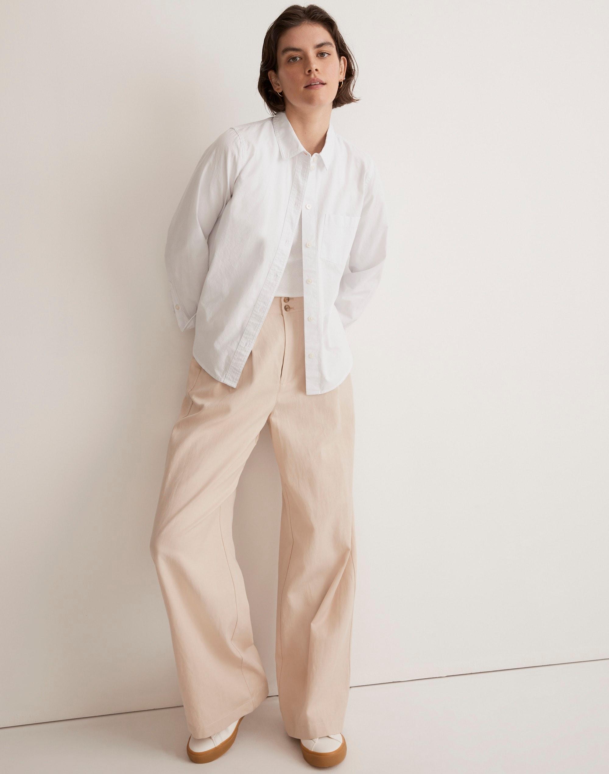 The Petite Wide Leg Sailor Pant in Chino