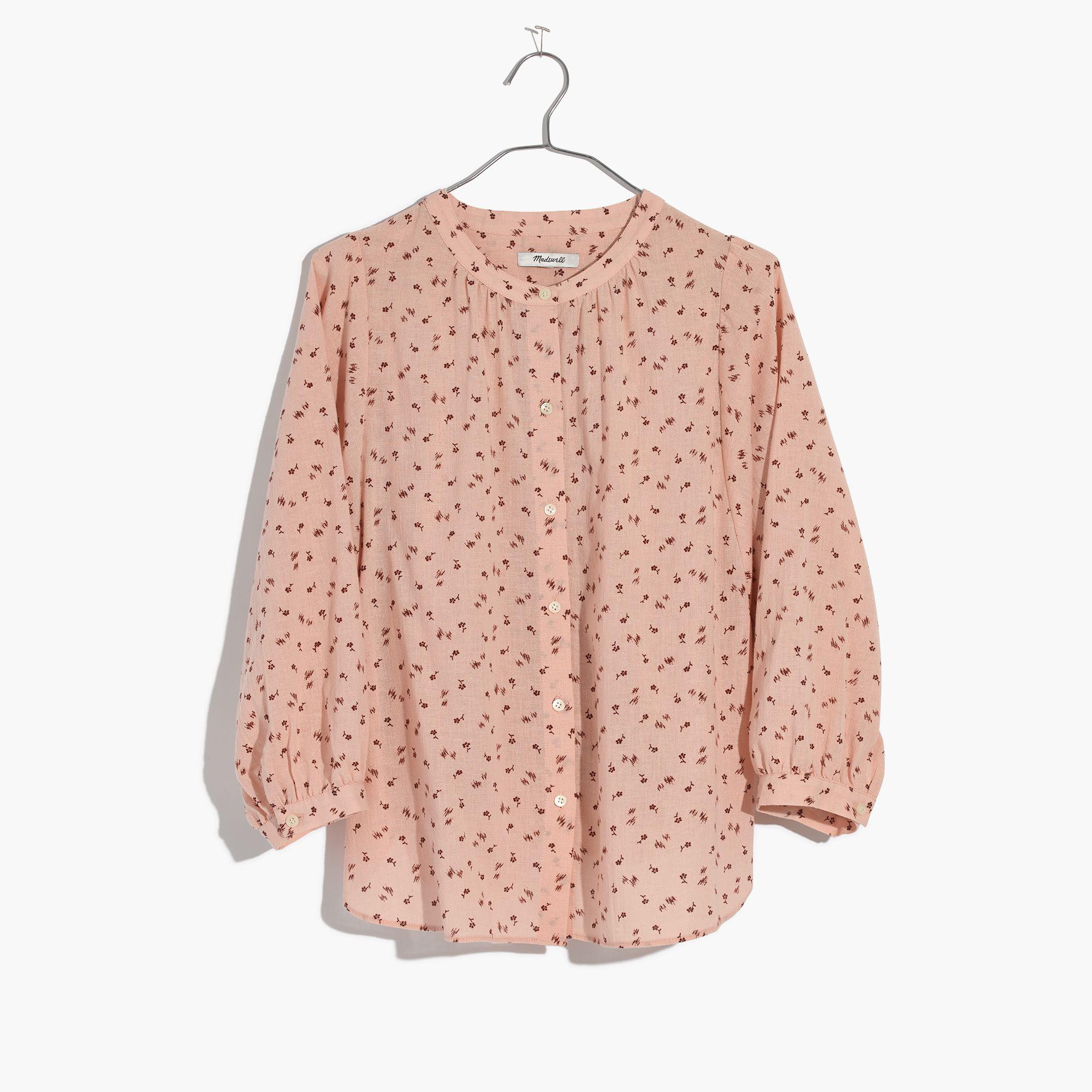 madewell plaid peasant top