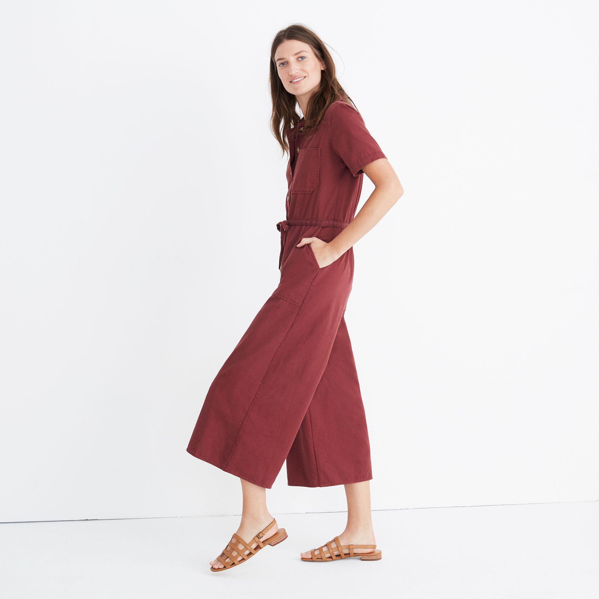 wide leg utility jumpsuit