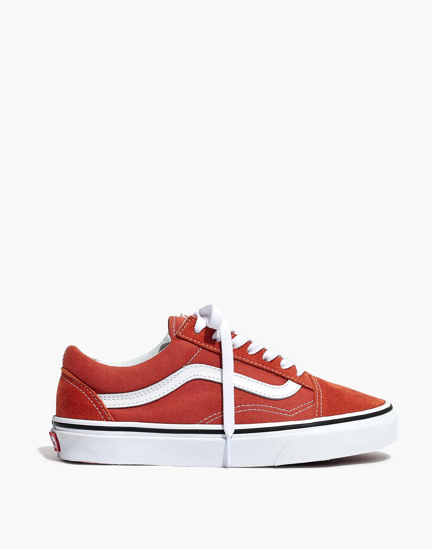 vans old skool red laces