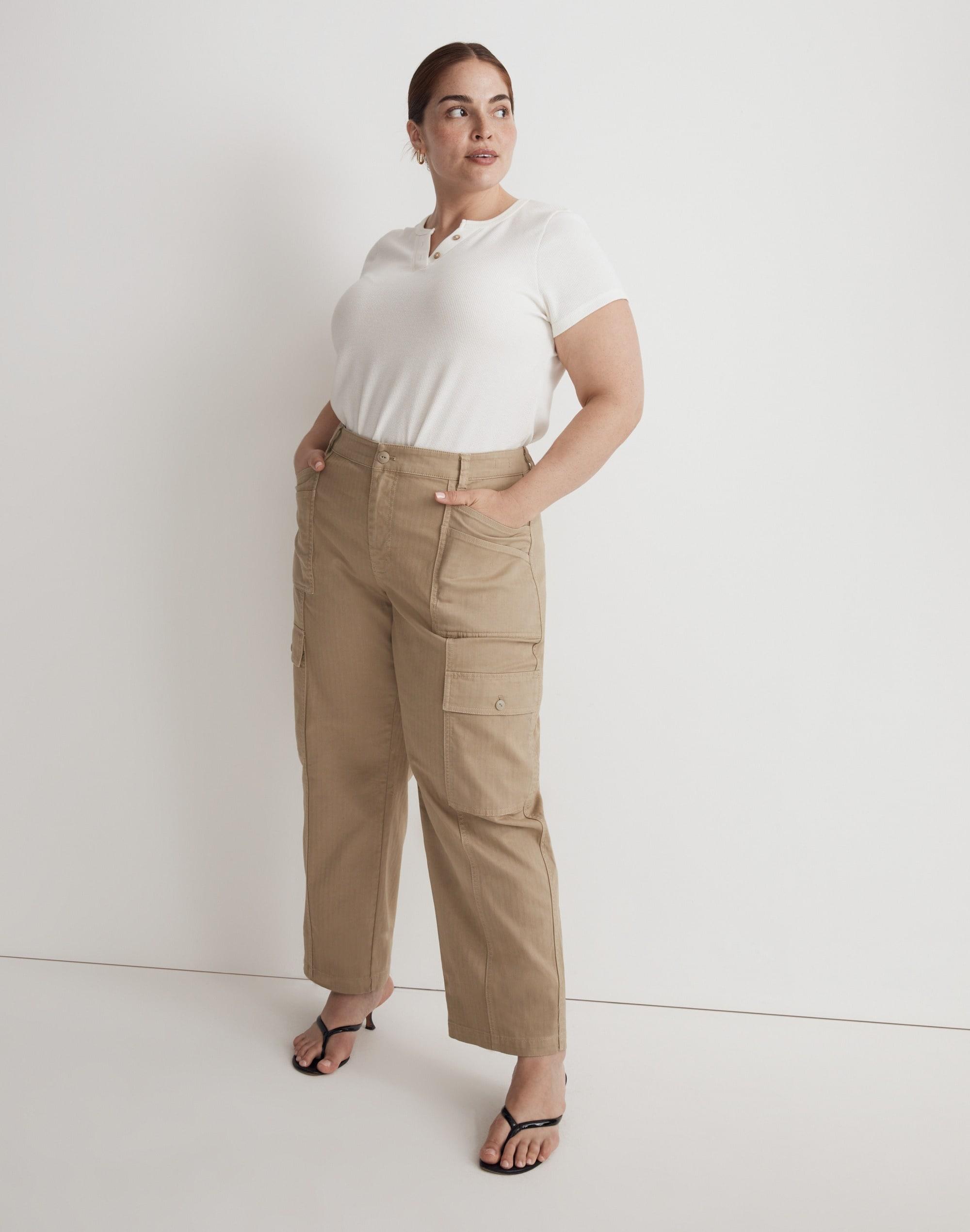MW The Plus Curvy '90s Straight Cargo Pant in Natural | Lyst UK
