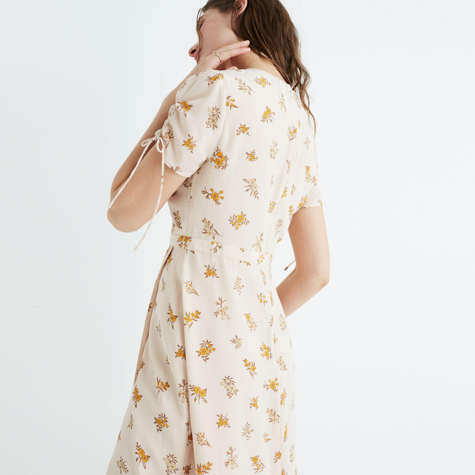 Madewell Silk Wrap Maxi Dress In Field 