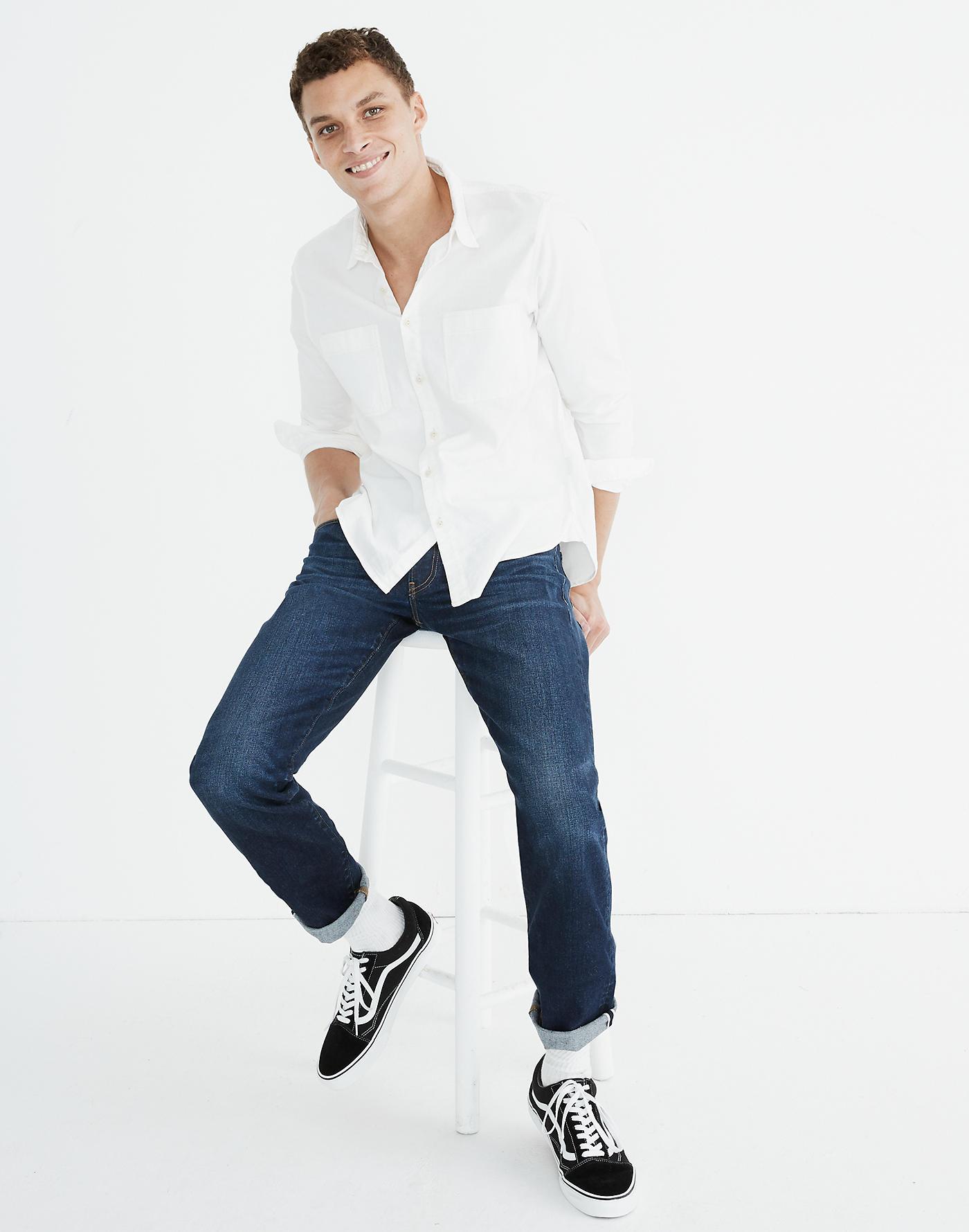 Madewell Denim Straight Authentic Flex Selvedge Jeans In Aldercreek ...