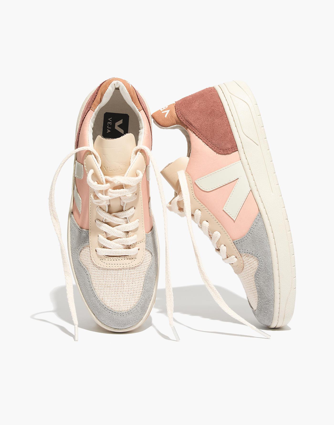 Madewell Leather Veja V-10 Sneakers In 