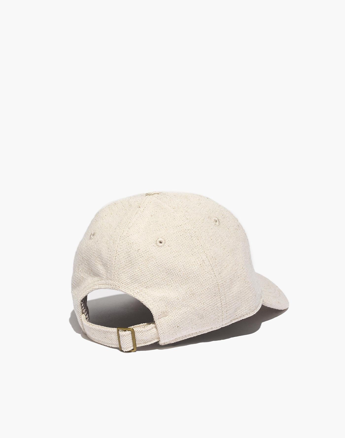 madewell cotton linen baseball cap