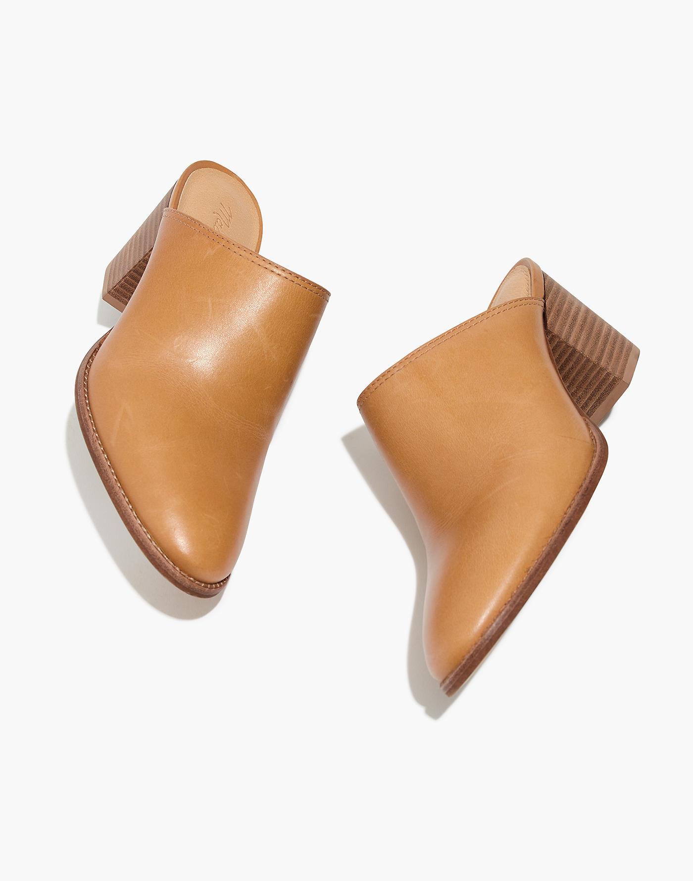 madewell harper mule amber brown
