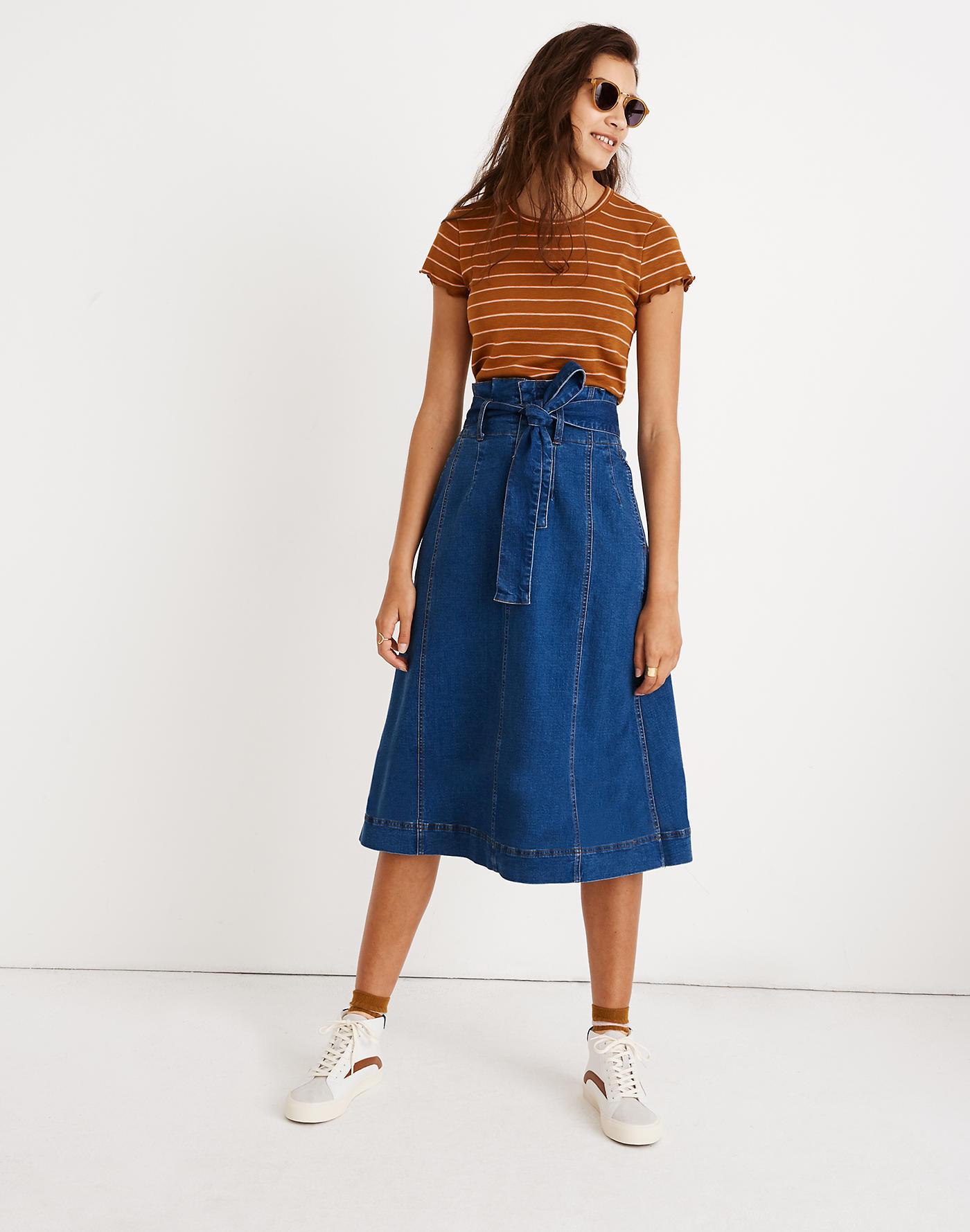 flared midi skirt