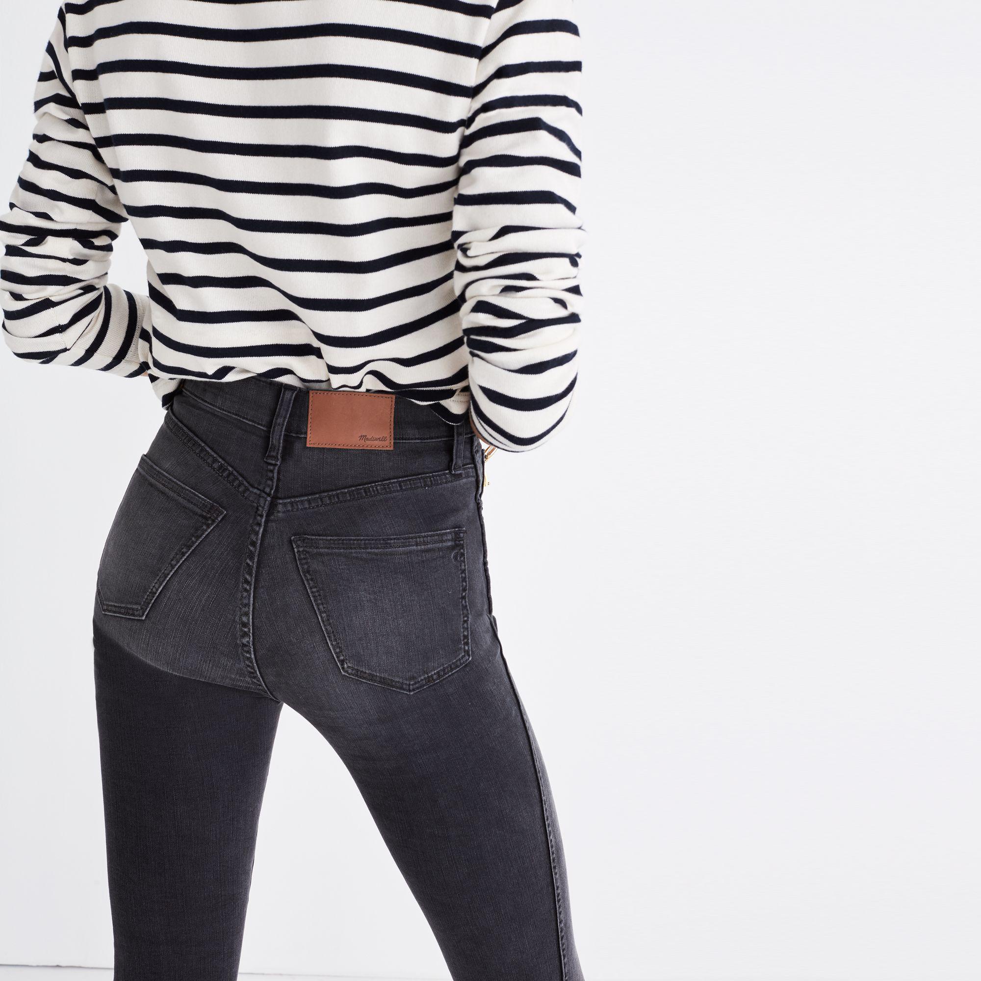 madewell black high rise jeans